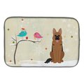 Carolines Treasures Christmas Presents Between Friends German Shepherd Dish Drying Mat BB2539DDM